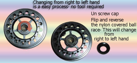 Fly reels from #3/4 to 9/10. Fly reels fitted with anti reverse bearing. -  Fishing tackle manufacturer. Osprey fishing rod and fishing reel.  Rod-spinning, casting, trolling and jigging. Reel: spinning and casting.