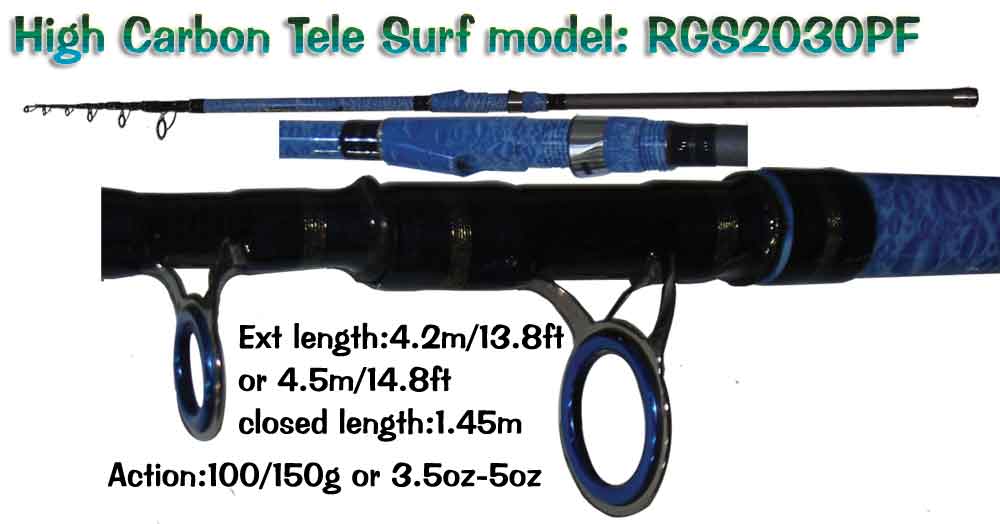 Telescopic spinning rods. Telescopic fishing rods from 6 to 18ft. Light to heavy  action telescopic rods. Telescopic surf rods - Fishing tackle manufacturer. Osprey  fishing rod and fishing reel. Rod-spinning, casting, trolling